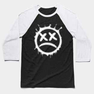 Graffiti sad emoticon | sprayed smiley emoji V4 White Baseball T-Shirt